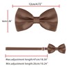 Allegra K Men's Pre-tied Solid Adjustable Classic Tuxedo Wedding Bow Ties - 4 of 4
