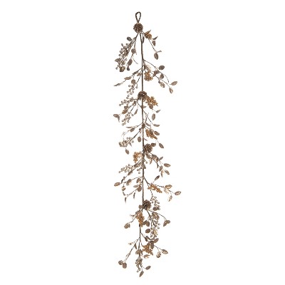 Transpac Foam 56 in. Multicolor Harvest Glitz Floral Garland