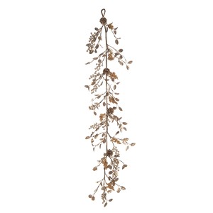 Transpac Foam 56 in. Multicolor Harvest Glitz Floral Garland - 1 of 4