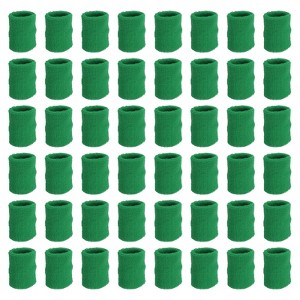 Unique Bargains Cotton Terry Cloth Tennis Basketball Working Out Running Wicking Air Permeable Sports Sweatbands 48 Pcs - 1 of 4