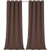 GoodGram 2 Pack Basic Solid Colored Semi Blackout Grommet Top Curtain Panels - 2 of 3