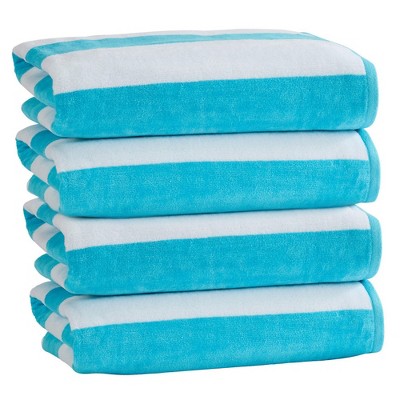 Kassatex Cabana Stripe Beach Towel - Aqua