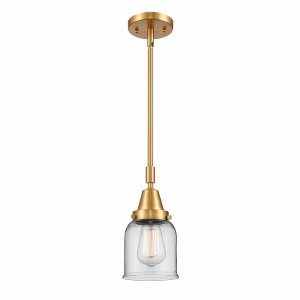 Bell - 1 Light Stem Hung Mini Pendant In Industrial Style-11.13 Inches Tall and 5 Inches Wide - 1 of 1
