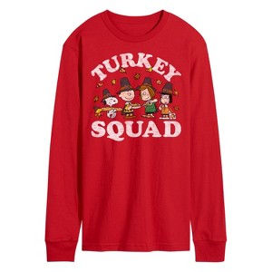 Men's - Peanuts - Turkey Squad Long Sleeve Graphic T-Shirt - 1 of 4