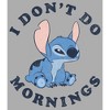 Boy's Lilo & Stitch I Don't Do Mornings Light Blue T-Shirt - 2 of 4