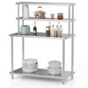 COZONY Stainless Steel Work Table with Overshelves, Heavy Duty Prep Table Kitchen Countertop with Adjustable Storage - 2 of 4