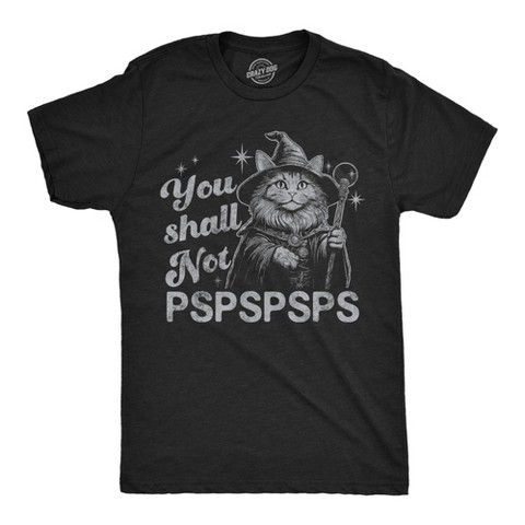 Мужские футболки Crazy Dog T-Shirts, Inc. Mens Funny T Shirts You Shall Not Pspspsps Sarcastic Kitten Graphic Novelty Tee for Men - Crazy Dog Men's T Shirt For Cat Lovers Black M