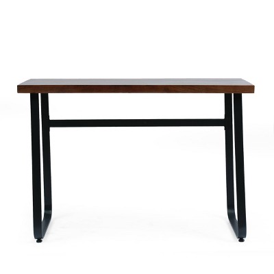 Breaden Modern Industrial Handcrafted Mango Wood Desk Walnut/Black - Christopher Knight Home