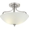 Progress Lighting Laird 3-Light Semi-Flush Ceiling Light, Antique Bronze, Glass Shade - 3 of 4