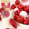 Christmas Ball Ornaments Set, 65 pcs Shatterproof Xmas Balls Decorative Hanging Ornaments Assorted Set for Xmas Tree Holiday Garland Decor - 4 of 4