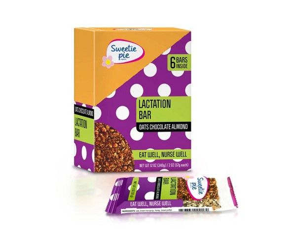 Sweetie Pie Organics Oats & Chocolate Lactation Bar - 6pk