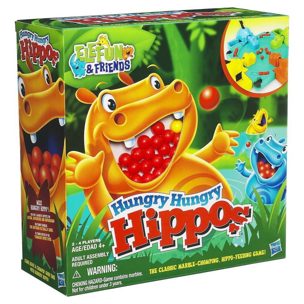 Hungry Hungry Hippos Family Classic Game, Ages 4 and up