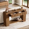 Tribesigns 59" Console Table, 2-Drawer Farmhouse Entryway Table with Storage Shelf, Sofa Table Behind Couch for Hallway, Living Room, Foyer - 2 of 4