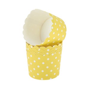 Unique Bargains Polka Dot Print Disposable Baking Cups Wood Pulp Paper PE Coating 2.76"x2.17" 50 Pcs - 1 of 4