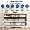 Fluted 7 Drawer Dresser, 45'' Tall Dresser, 7 Chest of Drawers, Wooden Chest with Clothes Storage, Storage Cabinet for Living Room Bedroom - 4 of 4