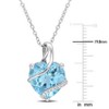 EVERLY JEWELRY | Sterling Silver 0.05 CT Diamond TW & 7 CT TGW Blue Topaz - Sky Fashion Pendant With Chain - 3 of 4