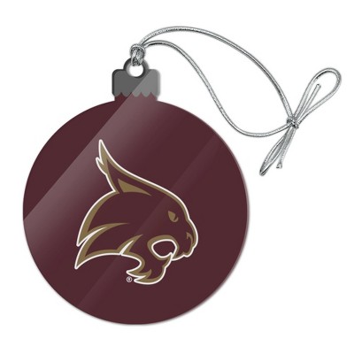 Texas State University Logo Acrylic Christmas Tree Holiday Ornament