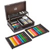 KINGART STUDIO Select Series Mixed Media Collection, Espresso Stained Mahogany Case, 115 Piece - 2 of 4