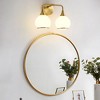 KAISITE 2-Light Modern Bathroom Vanity Light with Globe Glass Shades, Elegant Wall Fixture for Mirror, Sink or Dressing Area - 2 of 4