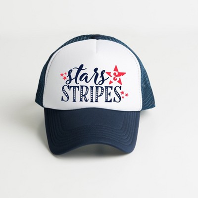 Simply Sage Market Stars and Stripes With Stars Adult Foam Trucker Hat