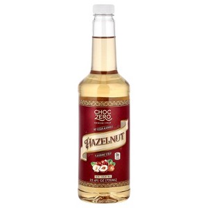 ChocZero Premium Syrup, Hazelnut, Sugar Free, 25.4 fl oz (750 ml) - 1 of 4