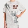 Boys' Marvel Front and Back Graphic Short Sleeve T-Shirt - Light Silver - 3 of 4