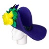 Foam Party Hats Mardi Gras Roses Lady Hat - 3 of 4