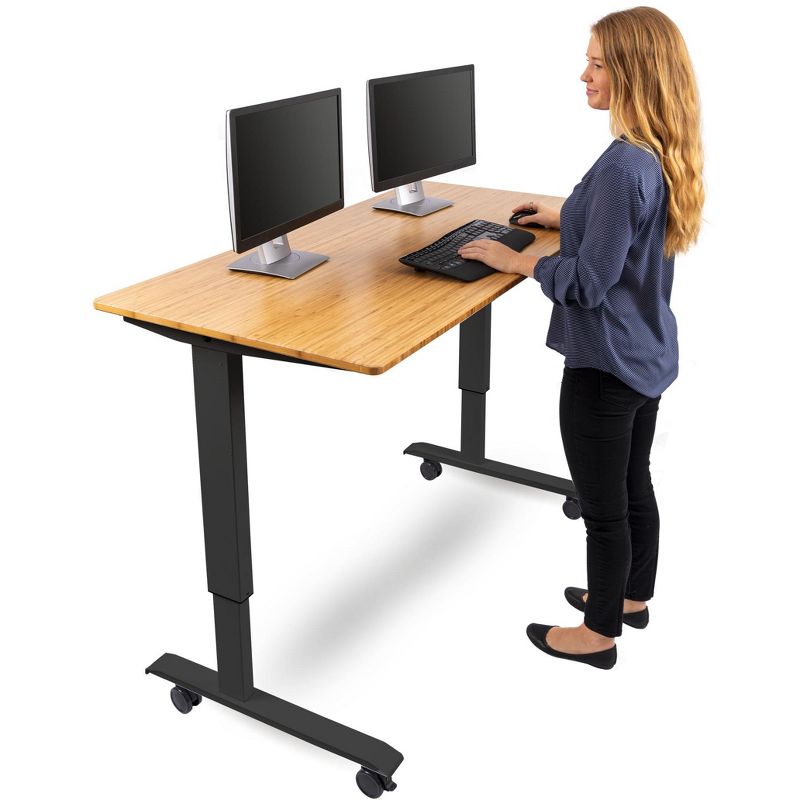 Stand Up Desk Store Crank Adjustable Height Rolling Standing Desk, 4 of 5
