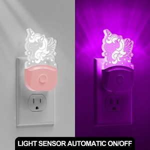 YANSUN 0.5-Watt Integrated LED Plug-In Unicorn Night Light, RGB and Warm White 3000K, Color Adjustable, Light Sensor, 1-Pack - 1 of 1
