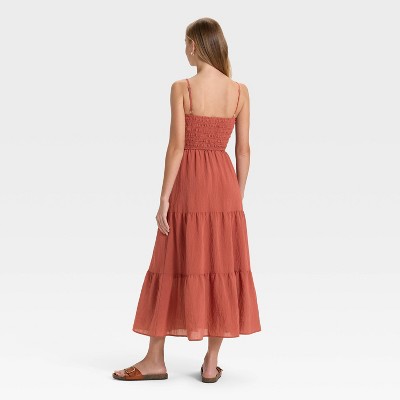 Women's Button-Front Smocked Maxi Sundress - Universal Thread - image 2