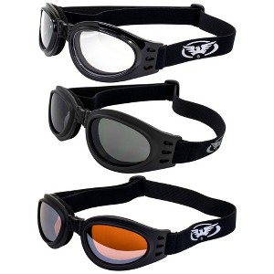 3 Pairs of Global Vision Eyewear Adventure Safety Motorcycle Goggles - 1 of 4