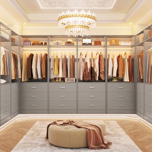 Aheaplus Freestanding 24" Closet System with 3 Wood Drawers - 1 of 4