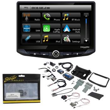 Stinger Heigh10 UN1810 Receiver, CarPlay/Android Auto, SRK-JK11H Install Kit & SE-P14 Navigation SD for UN1810 Compatible With Wrangler JK 11-18