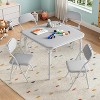 GustoWave Kids Folding Table and Chairs Set, Toddlers Children's Activity Table and Chairs Set for Dining Room, Daycare, Classrooms - 2 of 4