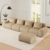 146'' Flannelette L-Shaped Modular Sectional Sofa with Movable Ottoman, Boneless Design, and Deep Seat - 2 of 4