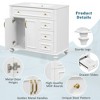 Mshliw 36" Bathroom Vanity with Ceramic Sink, Tilt-Out Drawer, 3 Drawers, Soft-Close Doors, Solid Wood & MDF Cabinet - 3 of 4
