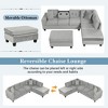 Whisen 105" L-Shaped Modern Sectional with Storage Ottoman & 2 Pillows - 3 of 4