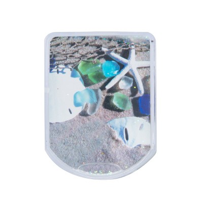 Beachcombers Glitter Clip with Sand and Shell