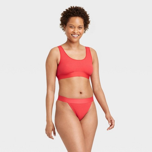 Women's 4-way Stretch Cotton Cheeky Underwear - Auden™ Berry Red Xl : Target
