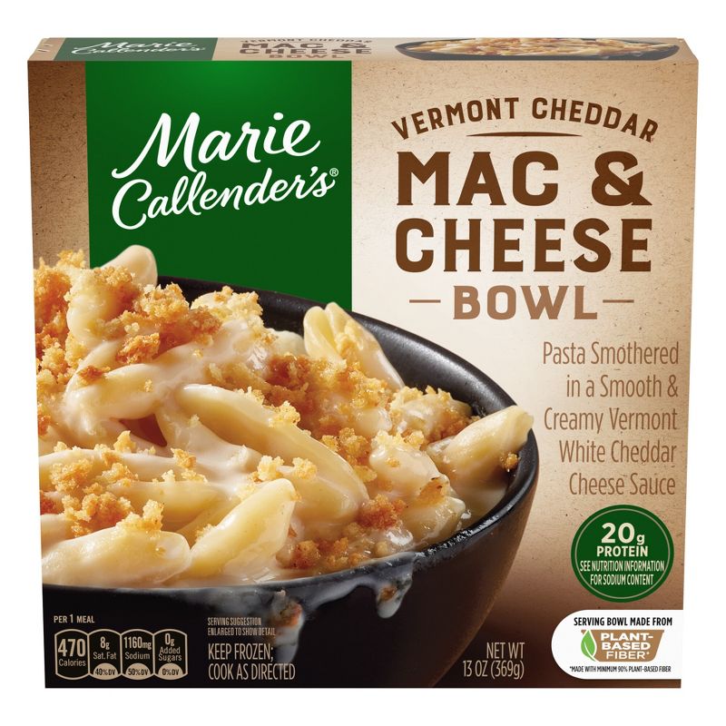 Marie Callender&#39;s Frozen Creamy Vermont Mac &#38; Cheese Bowl -13oz, 1 of 5