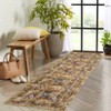 Vintage Oriental Rhombus Printed Rug- Retro Distressed Tone ,Low-Pile,Washable,Non-Slip,Rugs for Living Room,Bedroom, Kitchen - 4 of 4