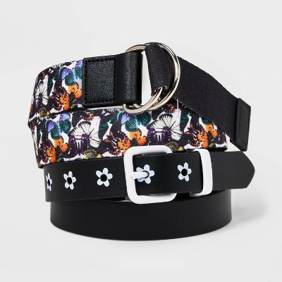 Ariat Ceinture Fille Floral Lace And Silver Studs - Ceinture Western Élégante Cuir Avec Dentelle Et Clous Argentés