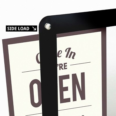 Black 8.5" x 11" Window Sign Holder Frame with Suction Cups, 2-Pack
