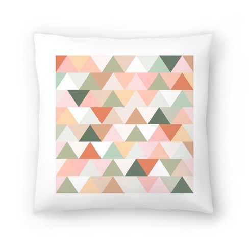 Americanflat 16x16 Throw Pillow Pink Green Terracotta Geometric 2