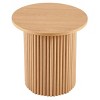 Entryway Console Table With Wood Veneer Tabletop, Round Coffee Table, Console Tables Modern With Metal Base, Console Tables Tall-Cuddlewood - 3 of 4