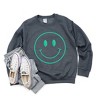 Simply Sage Market Women's Graphic Sweatshirt Smiley Face Outline Puff Print - 3 of 4
