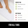 Bath Tub Shower Mat, Machine Washable, 35x16 Inch, Clear, Suction Cups, Drain Holes, Soft on Feet - 4 of 4