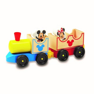 Melissa & Doug Disney Baby Mickey Mouse and Friends All Aboard Wooden Train Toy With 3 Train Cars
