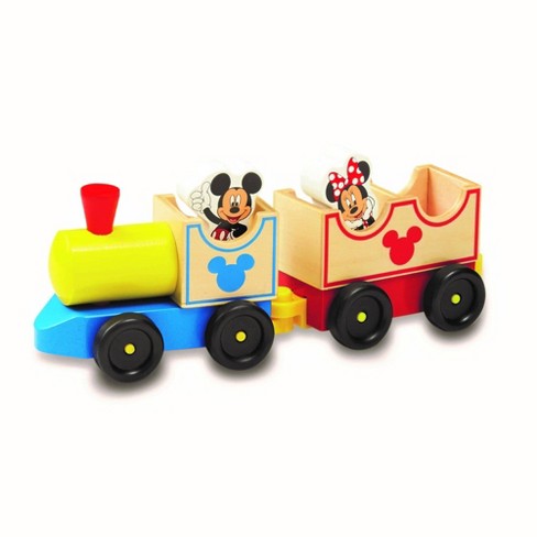 Disney Mickey Mouse Battery Train Wooden Toy Train Set Kids Fun Safe Playset New 