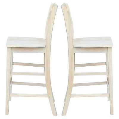 San Remo 30-Inch Unfinished Solid Wood Traditional Bar Stool